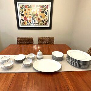 Winterling Bavaria 28-Piece China Set – Platinum Trim – Made in West Germany